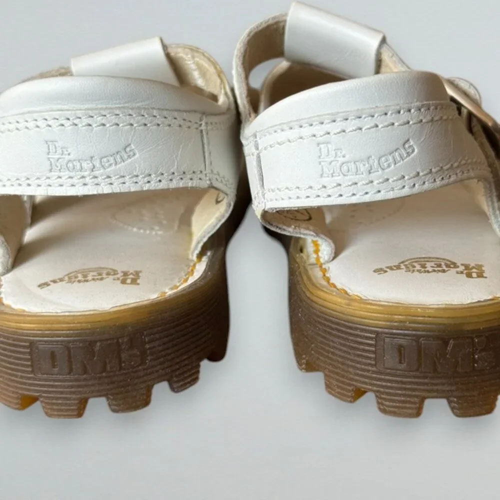 Dr Martens BRAND NEW‎ Children's kids White T Strap Sandal Sz 13/31 Vintage 90's